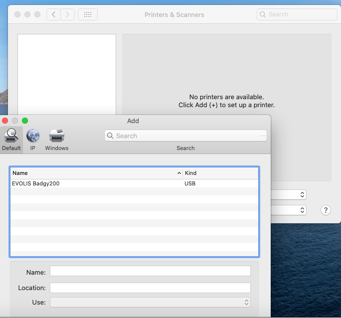 Add a new printer to the system preferences - Apple